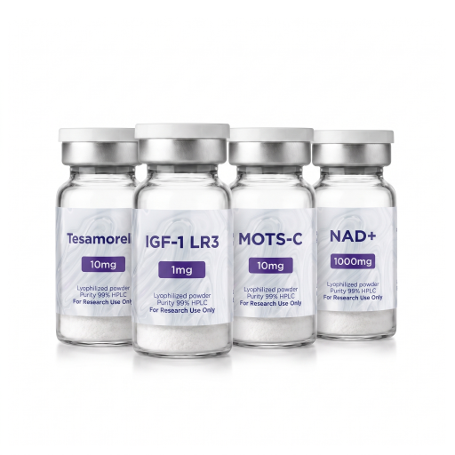 Project Alpha Research Kit — Tesamorelin 10mg + IGF-1 LR3 1mg + MOTS-C 10mg + NAD⁺ 1,000mg Peptides