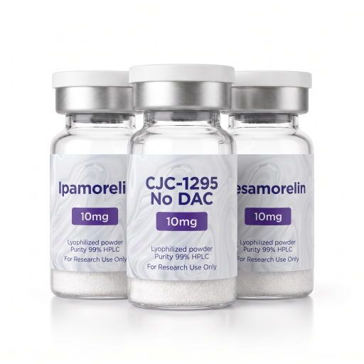 CJC-1295 w/o DAC 10mg + Ipamorelin 10mg + Tesamorelin 10mg Research Kit — GH Secretagogue Peptides