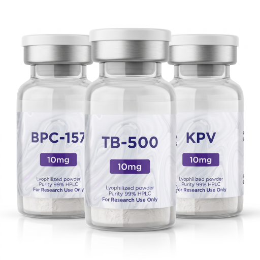 Three-Compound Matrix Research Kit — BPC-157 10mg + TB-500 10mg + KPV 10mg Peptides