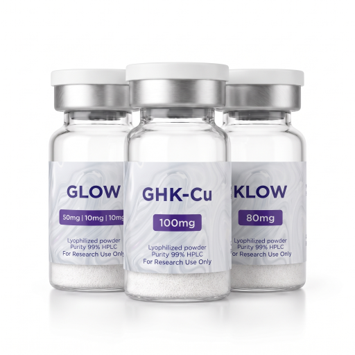 Cellular Senescence Research Stack — GHK-Cu 100mg + Glow-70 + KLOW-80 Peptides