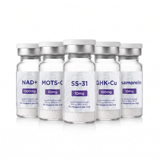 Advanced Research Collection — NAD⁺ 1,000mg + MOTS-C 30mg + SS-31 10mg + GHK-Cu 100mg + Tesamorelin 10mg Peptides