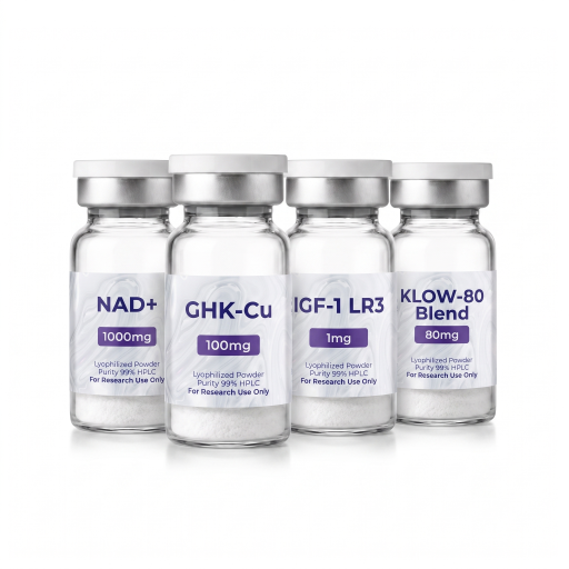 NAD+ 1,000mg + GHK-Cu 100mg + IGF-1 LR3 1mg + KLOW-80 Blend 80mg Research Kit — Cellular Aging Research Peptides