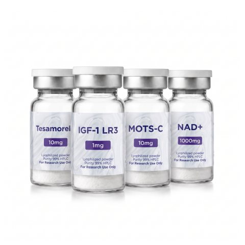 Project Alpha Research Kit — Tesamorelin 10mg + IGF-1 LR3 1mg + MOTS-C 10mg + NAD⁺ 1,000mg Peptides - Thumbnail