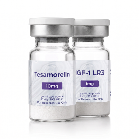 Skeletal Muscle Signaling Research Stack — Tesamorelin 10mg + IGF-1 LR3 1mg Peptides - Thumbnail