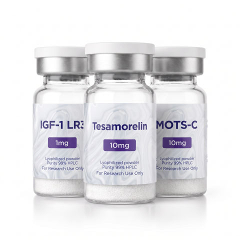 Elite Performance Research Kit — Tesamorelin 10mg + IGF-1 LR3 1mg + MOTS-C 10mg Peptides - Thumbnail