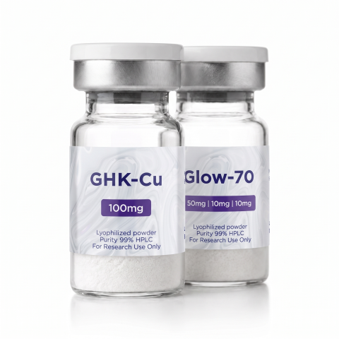 Dermal Matrix Research Kit — GHK-Cu 100mg + Glow-70 Peptides - Thumbnail