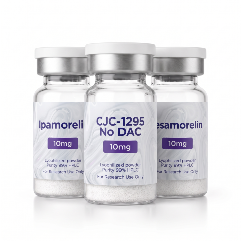 CJC-1295 w/o DAC 10mg + Ipamorelin 10mg + Tesamorelin 10mg Research Kit — GH Secretagogue Peptides - Thumbnail