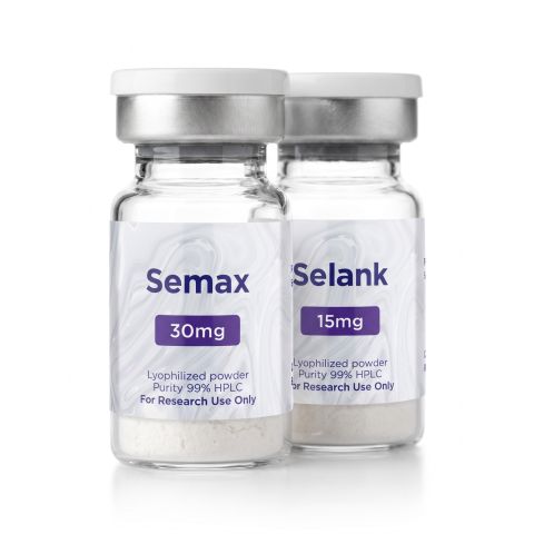 Semax 30mg + Selank 15mg Research Kit — Executive Stack (Cognitive Focus) Peptides - Thumbnail