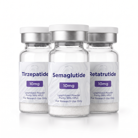 GLP-1 SM 10mg + GLP-2 TRZ 10mg + GLP-3 10mg Research Kit — Metabolic Peptides - Thumbnail