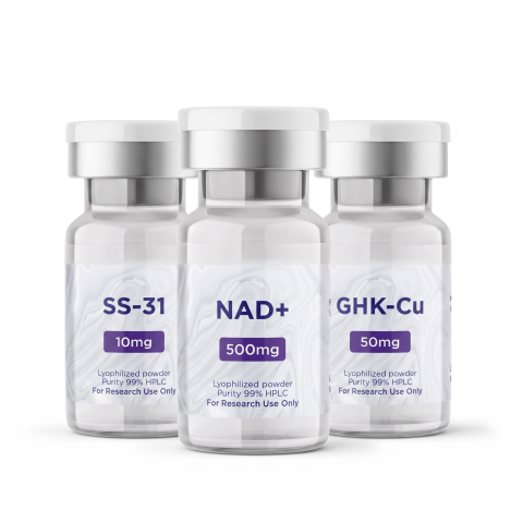 Research Starter Pack — NAD⁺ 500mg + SS-31 10mg + GHK-Cu 50mg Peptides - Thumbnail